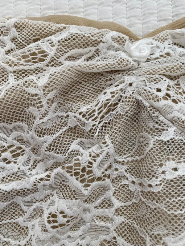 white beige lace ruffle Princess Polly dress - Image 6