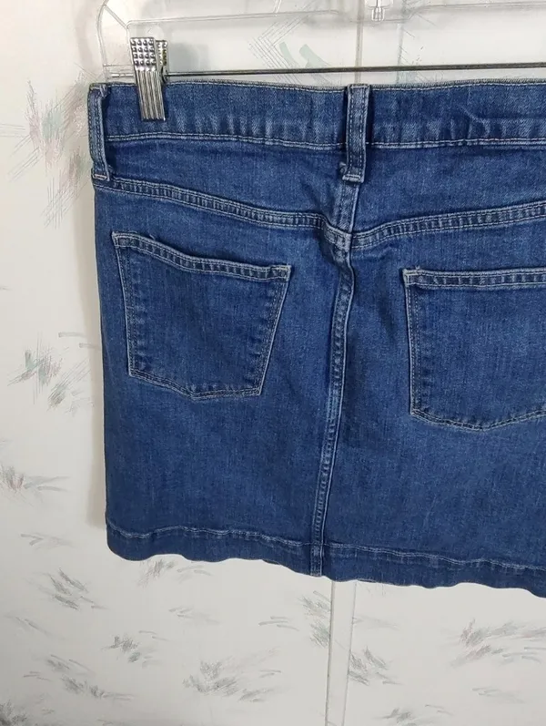 Gap 1969 Blue Button Front Skirt - Image 6