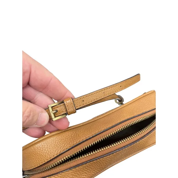 Michael Kors wms woven brown leather gold ware crossbody shoulder bag SKU 9907 - Image 10