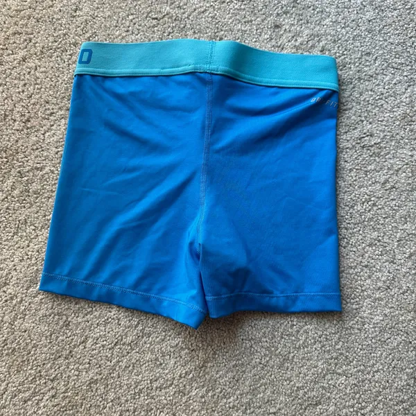 Blue Nike Pro Spandex Shorts Dri-Fit Like New Size S - Image 4