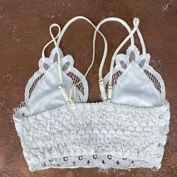 Free People White lace bralette top sz s - Image 2