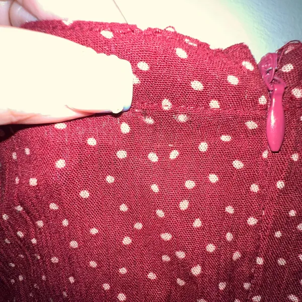 Skylar + Madison Red Polka‎ Dot V-Neck Long Sleeve Dress - Image 3