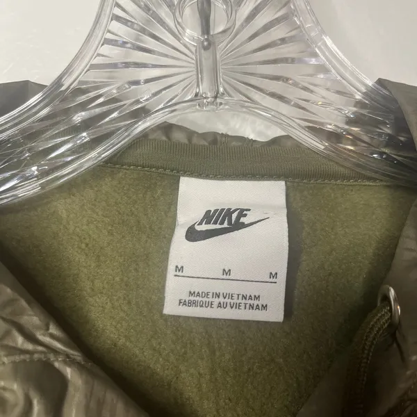 Nike Icon Clash Olive Green Half Zip Hoodie Windbreaker‎ Panel Pullover Sz M - Image 4