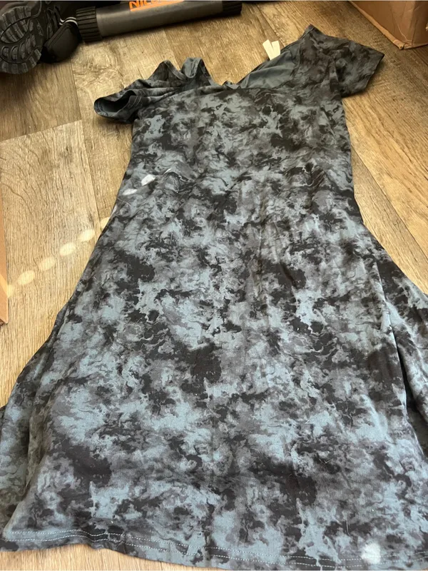 Pact Organic Cotton Blue & Black Tie Dye Women's Dress “Helena” Style - Image 12