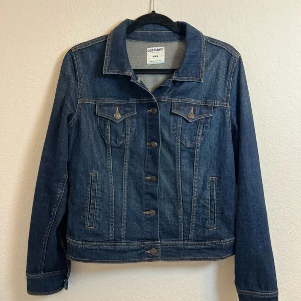 Old Navy Dark Blue Jean‎ Jacket - Image 3
