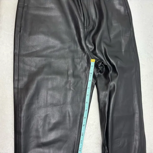 Zara Black Faux Leather High Rise Ankle Pants‎ Women's size US 4 - Image 7