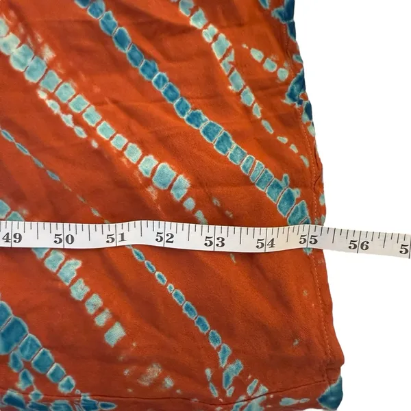 YFB Young Fabulous & Broke Sleeveless Rust‎ Orange & Blue Maxi Dress Med Tie Dye - Image 12