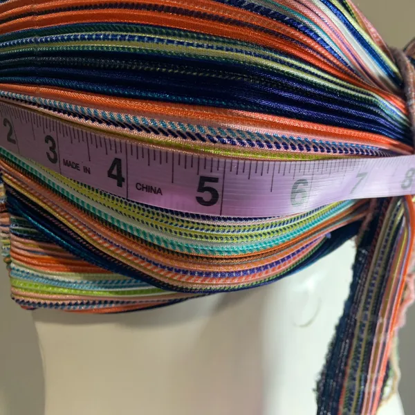 Women’s Windsor Striped Multi Colored Bow-Tie Bandeau Bikini Top - Image 3