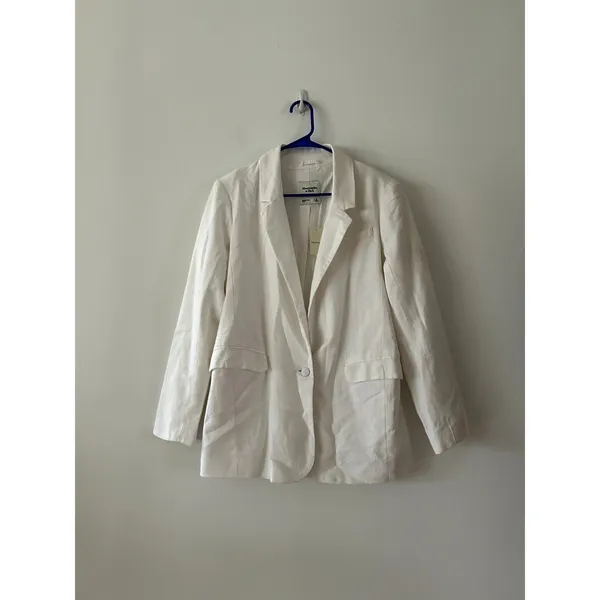 Abercrombie & Fitch Linen Cotton Blend Blazer NWT Size M - Image 3