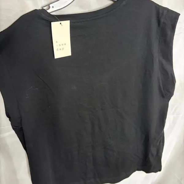 A New Day Black Muscle Tank Crop Top XL - Image 2
