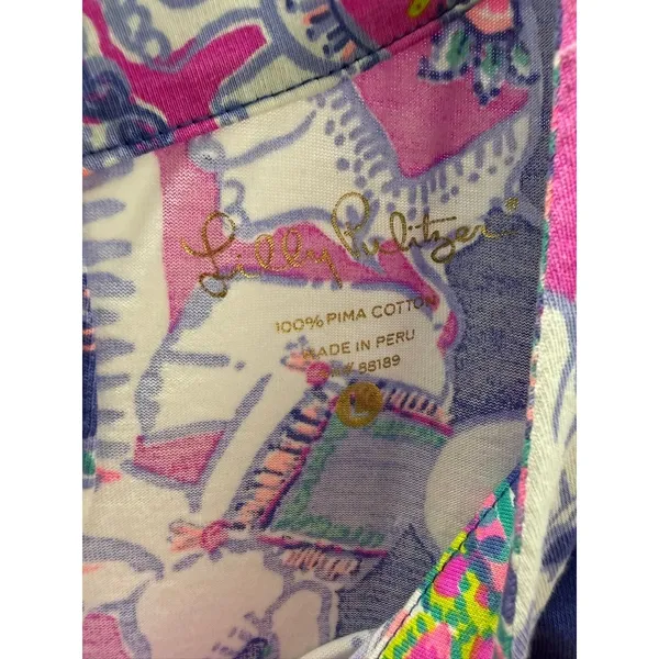 Lilly Pulitzer Bay Dress Play That Trunky Music Elephant Pima Cotton‎ Large - Image 6