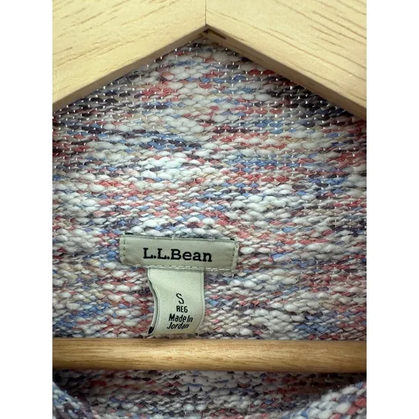 L.L.‎ Bean Pink Speckle Mock Neck Pullover Sweater 100% Cotton Womens Small FN21 - Image 7