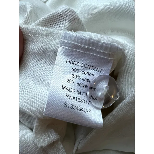 Princess Polly Two Lovers Linen Low Rise Pants White Size 6 New - Image 8