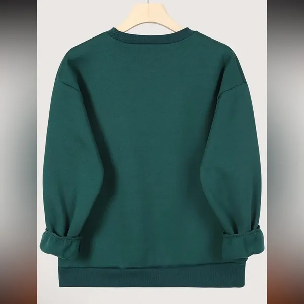 Boutique Merry Christmas Green Longsleeve Sweatshirt NEW - Image 2