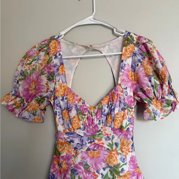 Hello Molly Multicolor Floral Midi Dress - Image 4