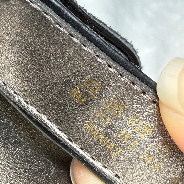 Franco Sarto Rania Black Glitter Square Toe Sculptural Heel Sandals‎ Womens 8M - Image 2