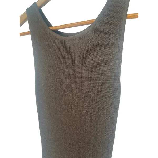 AEXAE Brown Rib Knit Tank Maxi Dress Bodycon‎ Stretch XS - Image 5