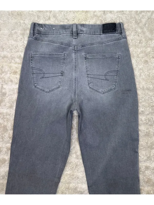 American Eagle grey Curvy Hi-Rise Next Level Stretch jeggings Size 8 X-Long - Image 7