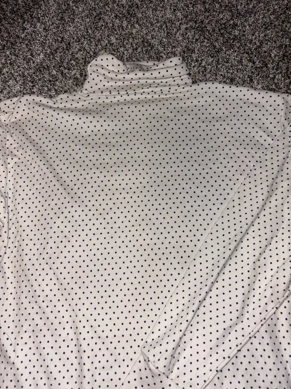 Women's Cream Polka Dot Turtleneck Long Sleeve - Image 3