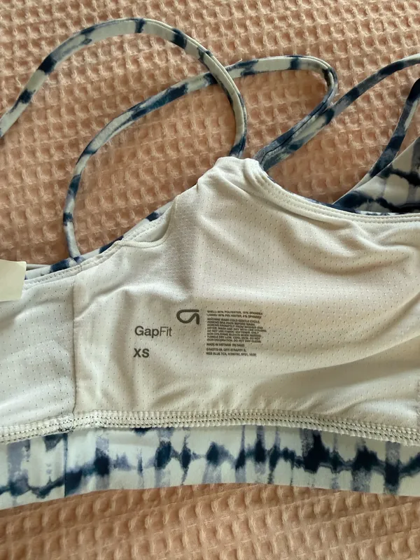 GapFit Blue Tie-Dye Workout Set – Size XS (Top + Biker Shorts) - Image 6