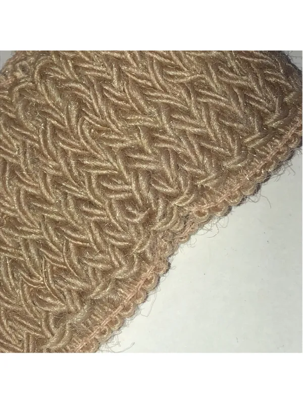 Vintage Woven Tan Belt with Dark Metal Buckle - Image 6