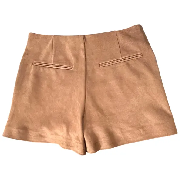 Zara 5030/511/730 Faux Suede Brown Mini Skort Side Zip S EUC - Image 11