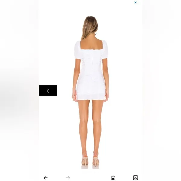 Superdown Rumor Ruched Dress in White‎ Sz L - Image 2