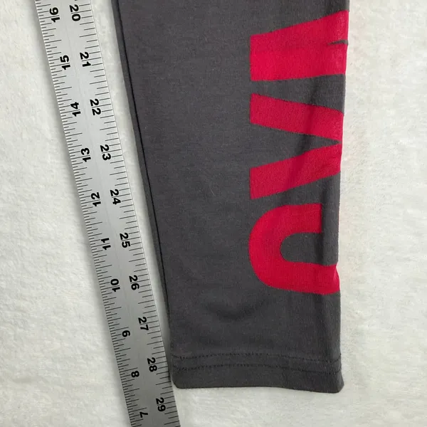Gymshark Womens Small Gray Sheer Pink Graphic Logo Athletic‎ Yoga Leggings Pants - Image 6