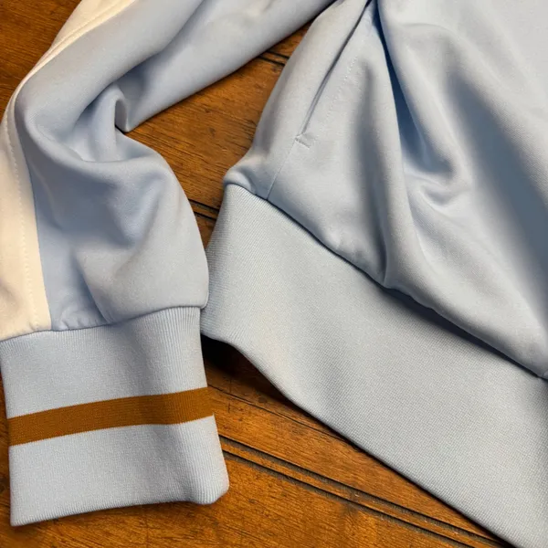 Wild‎ Fable Women's Blue White Track Jacket Full Zip Athletic Retro Size L - Image 2