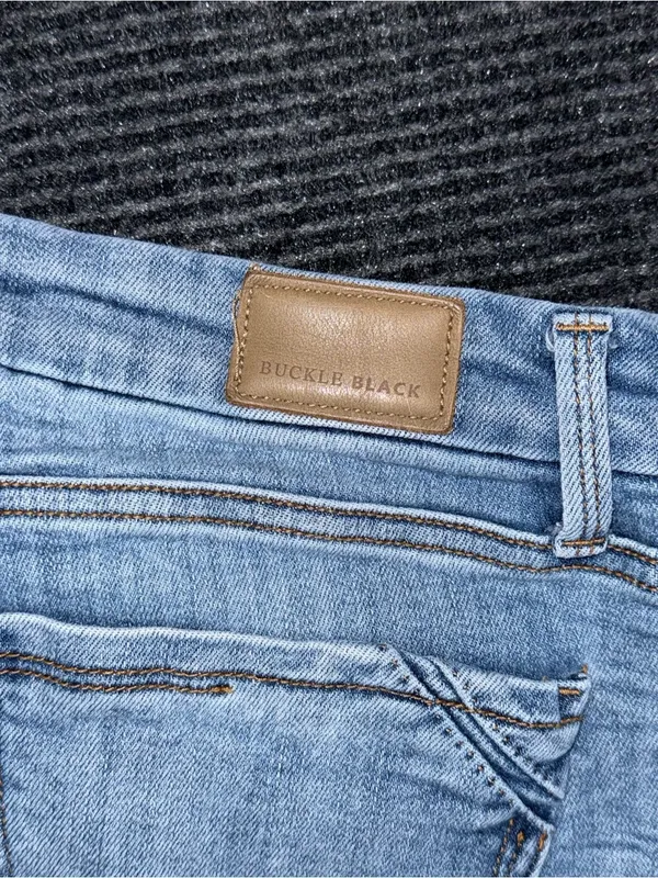 Buckle Black Fit No 53 Skinny Stretch Jeans Light Wash Mid Rise 29x30 BBW11401S - Image 7