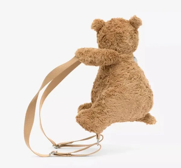 JELLYCAT Bartholomew Bear soft woven backpack 32cm - Image 2