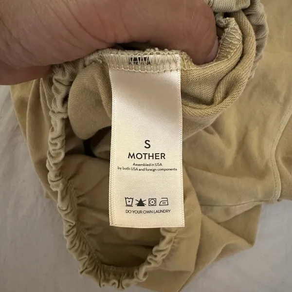 Mother The Swiper‎ Crop Top Bronze Mist Tan Size Small Elastic Band Sleeveless - Image 7