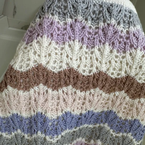 American Eagle Knit Sweater Tie Neck Striped Halter Top Size Small - Image 4