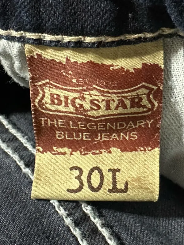 Big Star Remi low rise flare jeans embellished back pockets size 30 y2k - Image 11