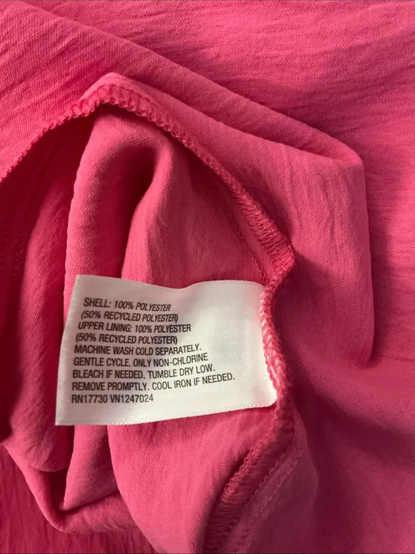 A New Day Bright Pink Spaghetti Strap Midi Dress Size XL - Image 5