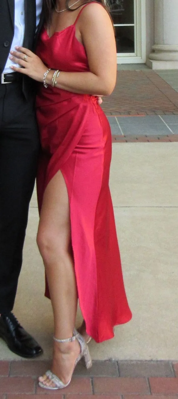 Selfie Leslie Red Formal Dress - Image 3