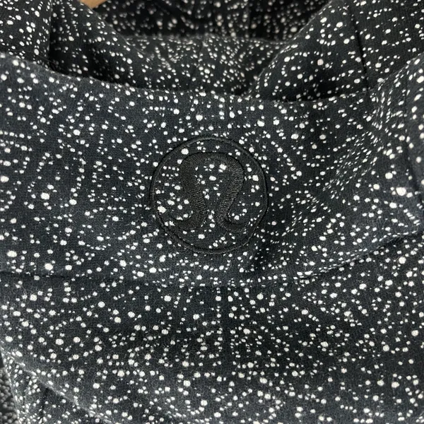 Night View Black White Polka Dot Athletic Workout Scuba Hoodie NEW - Image 13