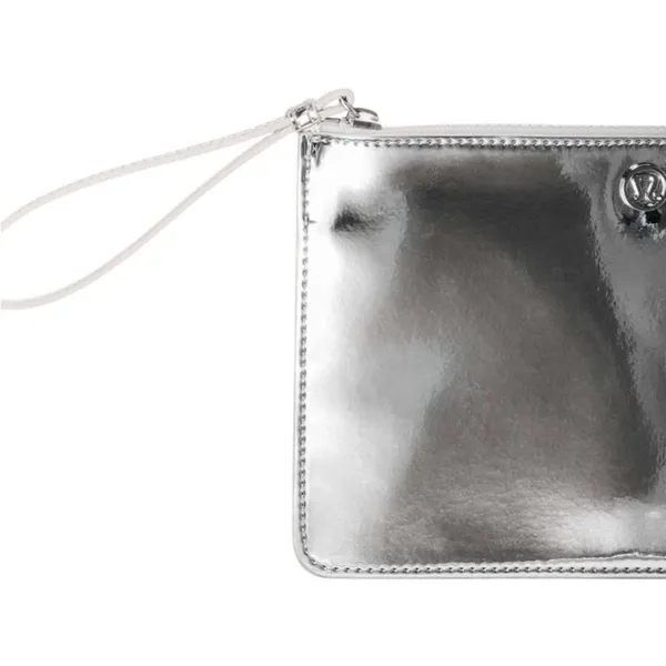 Lululemon Goody Bag Silver WRISTLET CLUTCH - Image 4