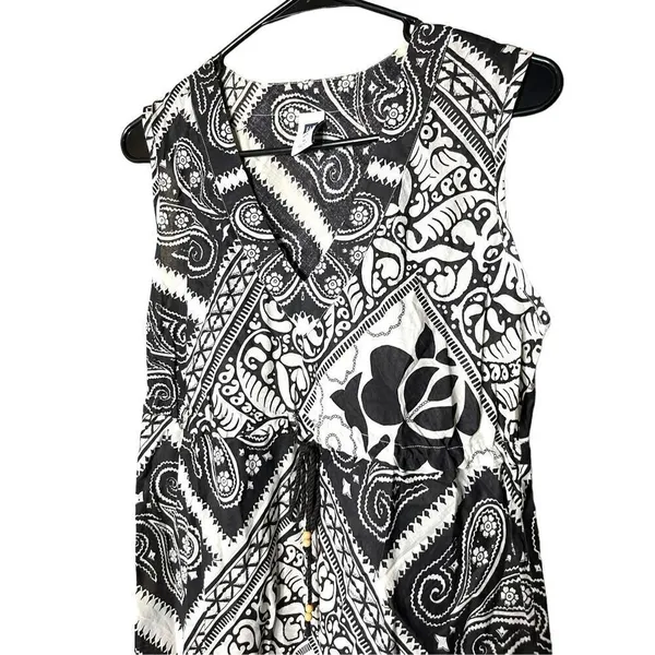 Vintage Y2K Gap Dark Brown Paisley Print Dress Size‎ M - Image 2