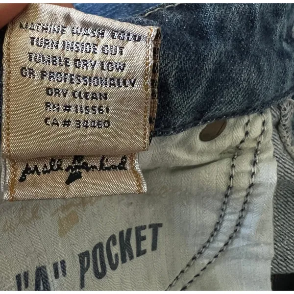 7 For All Mankind‎ A Pocket Jeans Womens Size 26 Light Wash Rhinestone Flare Y2K - Image 9