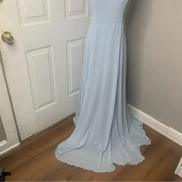 Show me Your Mumu Jenn low back maxi dress bridesmaids dusty blue size‎ XL - Image 2