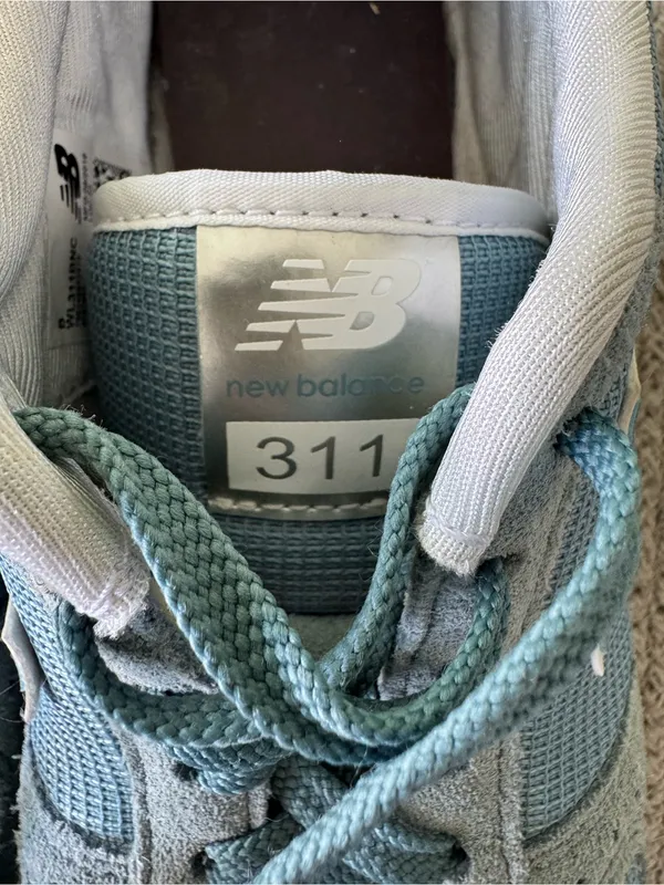 New Balance 311 Light Blue Silver Suede Leather Size 8.5 - Image 2