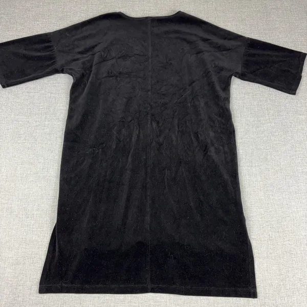 XCVI Dress Womens L Black Shift Kimono‎ Sleeve Oversized Velour Casual Party - Image 10