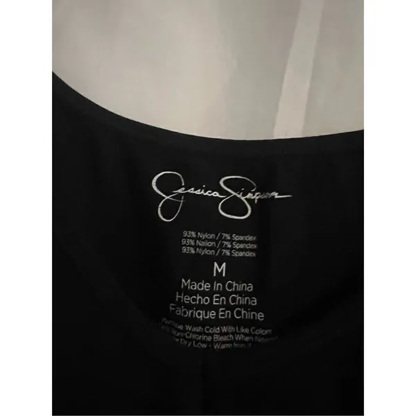 Jessica Simpson Black Crop Top V-Neck Woman’s Size Medium - Image 3