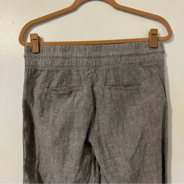 Athleta Cabo Wide Leg Linen Pants Blue Gray Chambray Women’s Coastal Grandma - Image 6