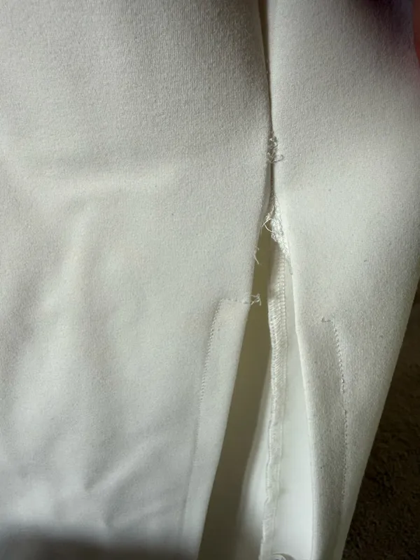 White Strapless Maxi Dress with slit Size 8 - Image 5