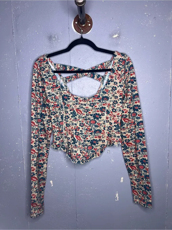 Free People Melanie Long Sleeve Top Medium - Image 4