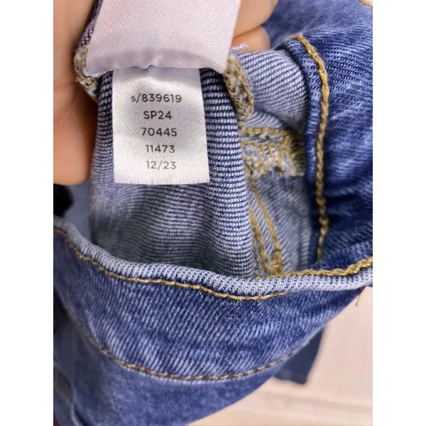 Ann Taylor Flare Jeans‎ Women 4 Blue Patch Pocket High Rise Denim Classic - Image 8