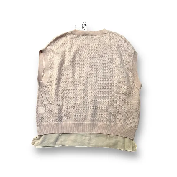 NWT VINCE Cashmere Wool Chiffon Trim Sleeveless Sweater - Image 2