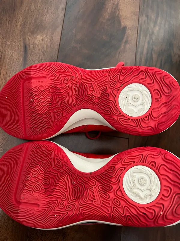 KD Trey Basketball Shoes Nike 5X Red-Coconut - Image 5